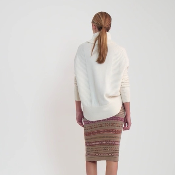Lauren Ralph Lauren Fair Isle Linen-Blend Pencil Skirt. - Picture 3 of 13